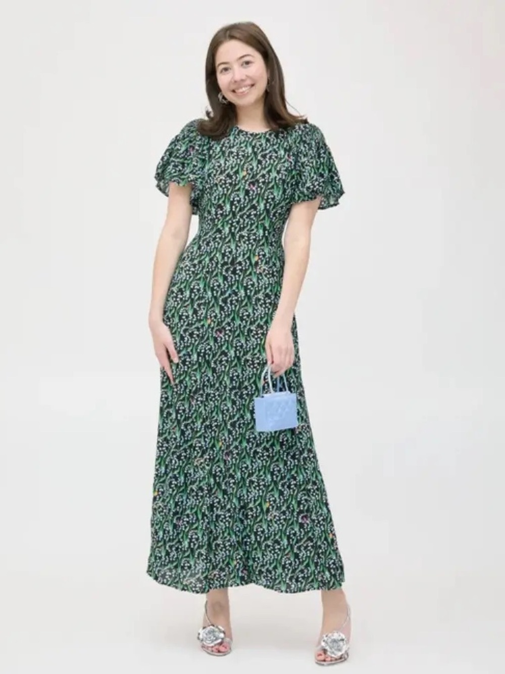 EUC Hill House The Dominique Dress in Black Lily of the Valley M